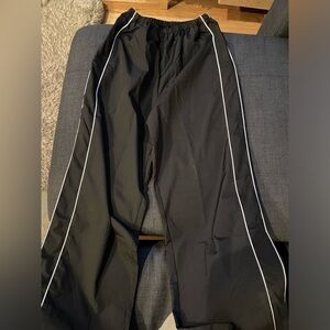 High waisted windbreaker pants